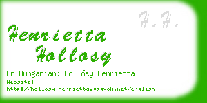 henrietta hollosy business card